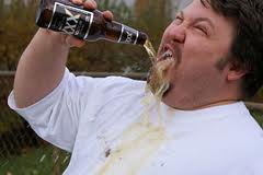 Guy drinking beer