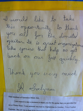 Operation Music Aid letter