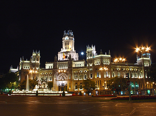 Madrid at night.