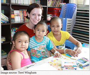 Terri Wingham with GeoVisions in Vietnam