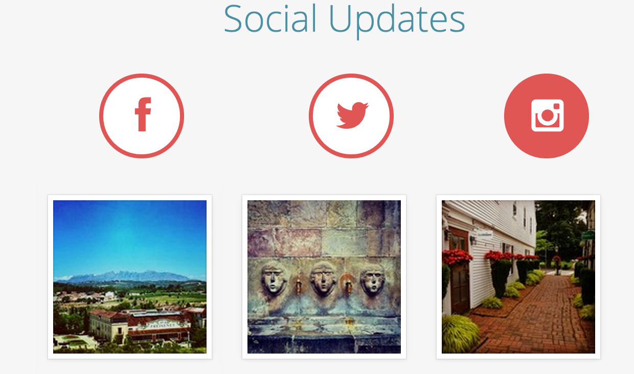 Social updates on the GeoVisions Home Page
