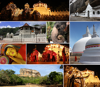 A collage of photos of Sri Lanka