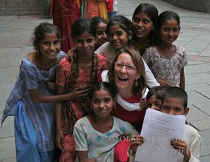Sherry Ott volunteering in India