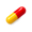 Red Yellow Capsule at Slant