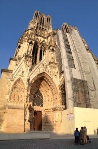 Kelsi makes side-trips, like this one to the Cathederal de Notre Dame in Reims, while working as an au pair in France