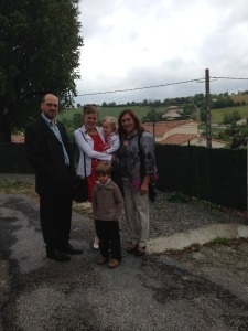 Graciela with her host family in Castres