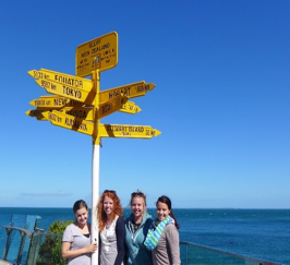 Heidi traveled around New Zealand with friends from around the world, while working as an au pair