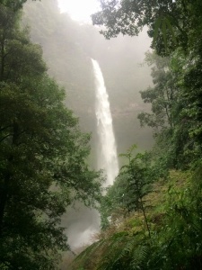 Kyle takes trips to places like Salto el Claro while on his internship abroad in Chile