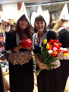 Kate and another au pair at a HOO event in Volendam